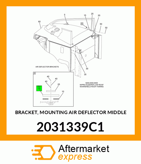 BRACKET, MOUNTING AIR DEFLECTOR MIDDLE 2031339C1