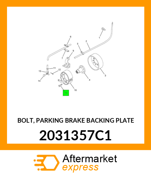 BOLT, PARKING BRAKE BACKING PLATE 2031357C1