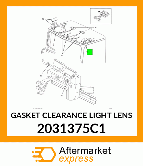 GASKET CLEARANCE LIGHT LENS 2031375C1