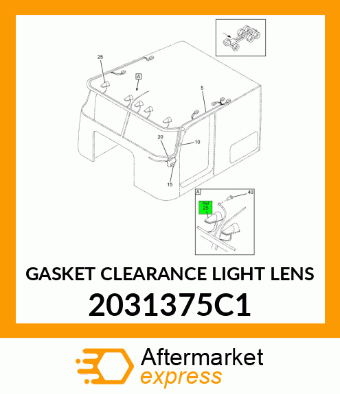 GASKET CLEARANCE LIGHT LENS 2031375C1