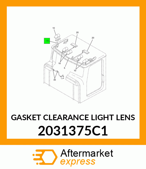 GASKET CLEARANCE LIGHT LENS 2031375C1