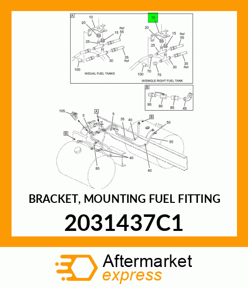 BRACKET, MOUNTING FUEL FITTING 2031437C1