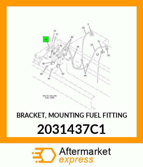 BRACKET, MOUNTING FUEL FITTING 2031437C1