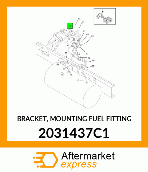 BRACKET, MOUNTING FUEL FITTING 2031437C1