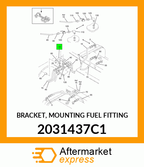 BRACKET, MOUNTING FUEL FITTING 2031437C1