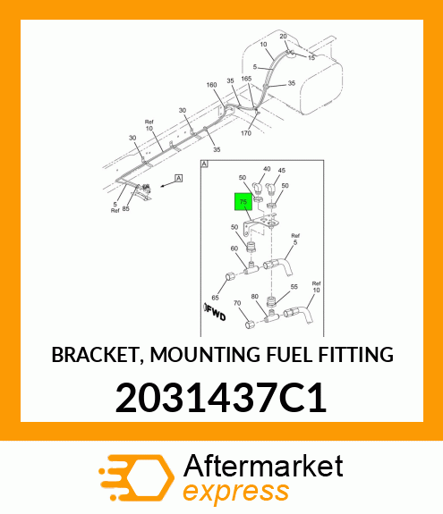 BRACKET, MOUNTING FUEL FITTING 2031437C1