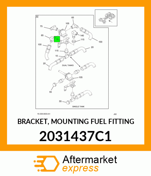 BRACKET, MOUNTING FUEL FITTING 2031437C1