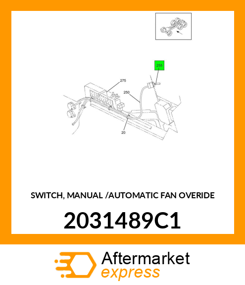 SWITCH, MANUAL /AUTOMATIC FAN OVERIDE 2031489C1