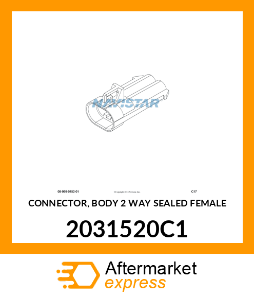 CONNECTOR, BODY 2 WAY SEALED FEMALE 2031520C1