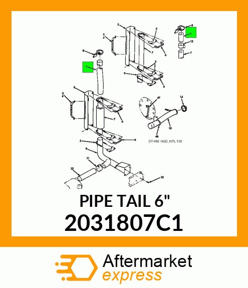 PIPE TAIL 6" 2031807C1