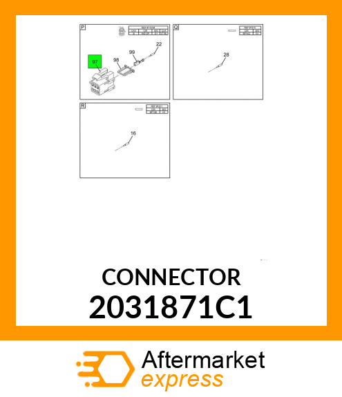 CONNECTOR, BODY 6 WAY MALE 2031871C1