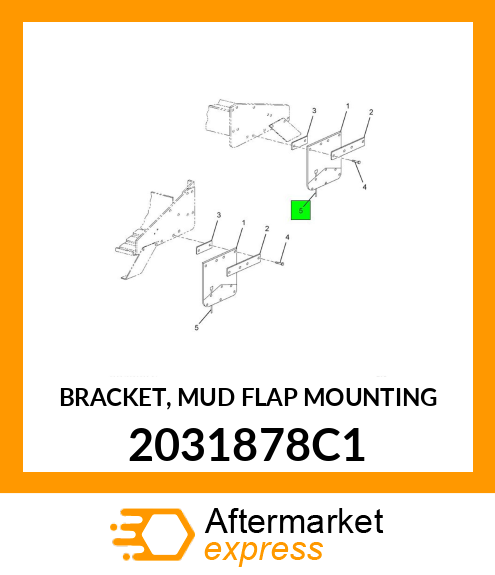 BRACKET, MUD FLAP MOUNTING 2031878C1