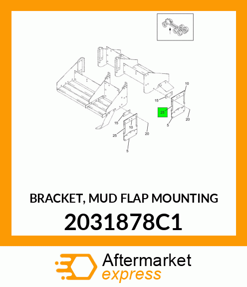 BRACKET, MUD FLAP MOUNTING 2031878C1