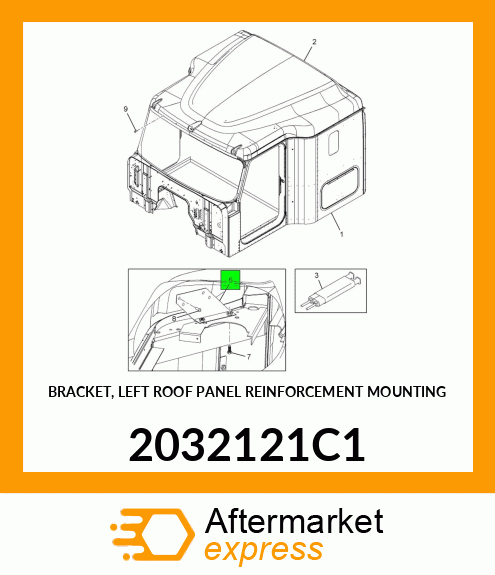 BRACKET, LEFT ROOF PANEL REINFORCEMENT MOUNTING 2032121C1