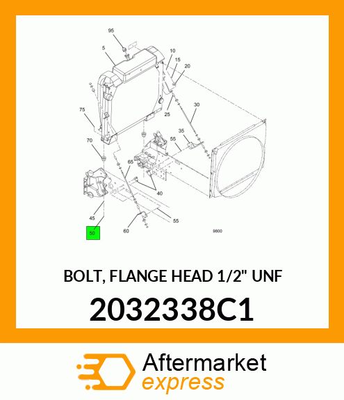 BOLT, FLANGE HEAD 1/2" UNF 2032338C1