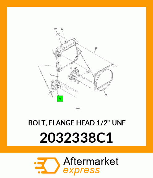 BOLT, FLANGE HEAD 1/2" UNF 2032338C1