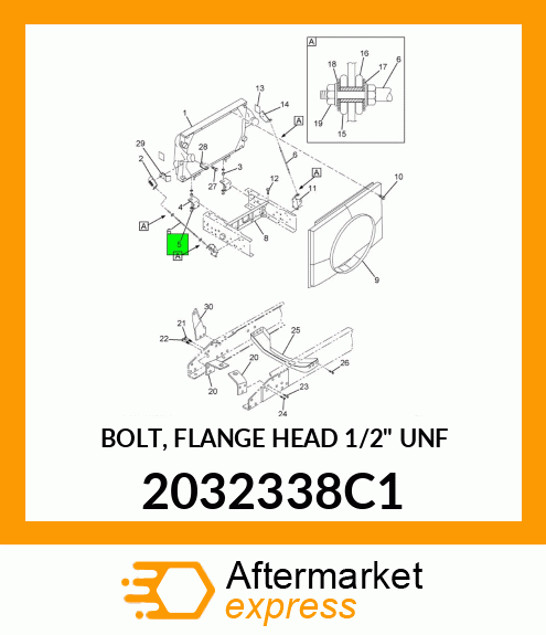 BOLT, FLANGE HEAD 1/2" UNF 2032338C1