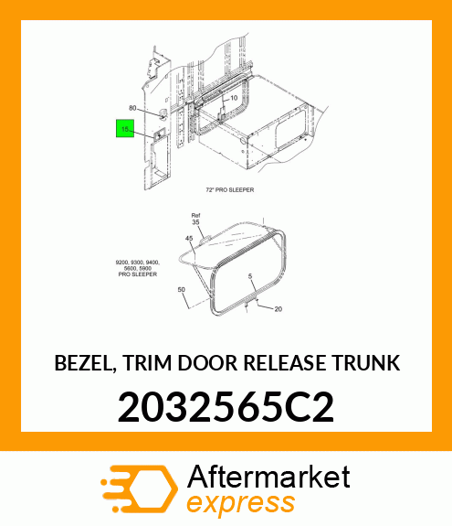 BEZEL, TRIM DOOR RELEASE TRUNK 2032565C2