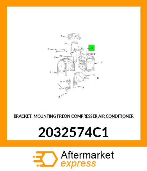 BRACKET, MOUNTING FREON COMPRESSER AIR CONDITIONER 2032574C1
