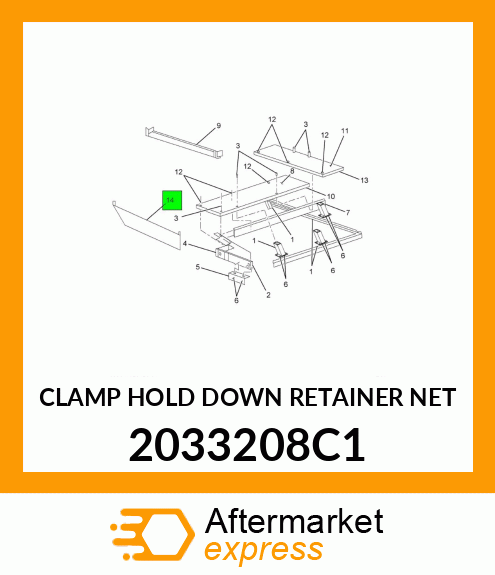 CLAMP HOLD DOWN RETAINER NET 2033208C1