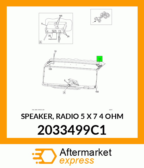 SPEAKER, RADIO 5" X 7" 4 OHM 2033499C1