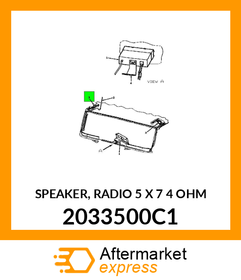 SPEAKER, RADIO 5" X 7" 4 OHM 2033500C1