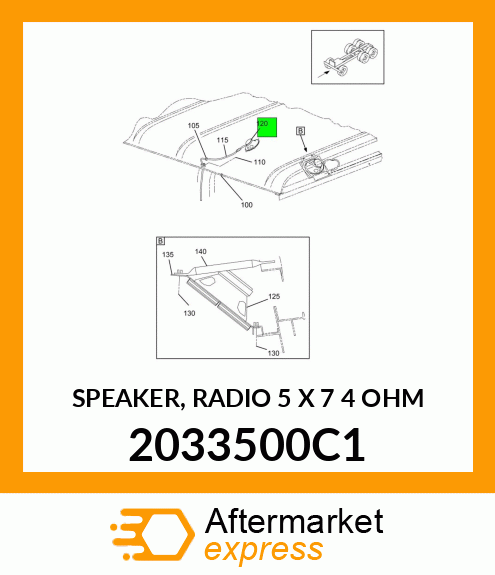 SPEAKER, RADIO 5" X 7" 4 OHM 2033500C1