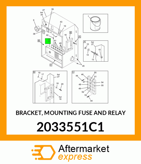 BRACKET, MOUNTING FUSE AND RELAY 2033551C1