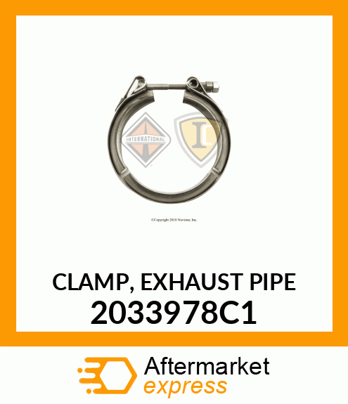 CLAMP, EXHAUST PIPE 2033978C1