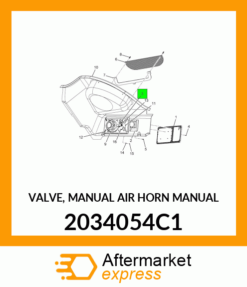 VALVE, MANUAL AIR HORN MANUAL 2034054C1