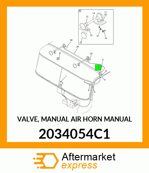 VALVE, MANUAL AIR HORN MANUAL 2034054C1