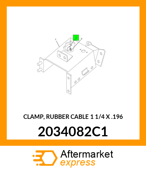 CLAMP, RUBBER CABLE 1 1/4" X .196" 2034082C1