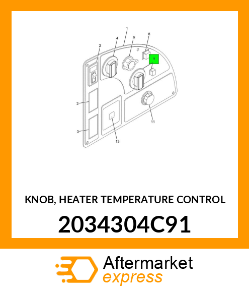 KNOB, HEATER TEMPERATURE CONTROL 2034304C91