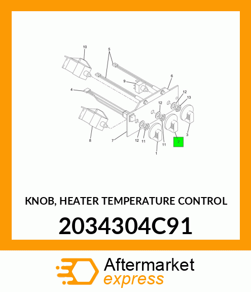 KNOB, HEATER TEMPERATURE CONTROL 2034304C91