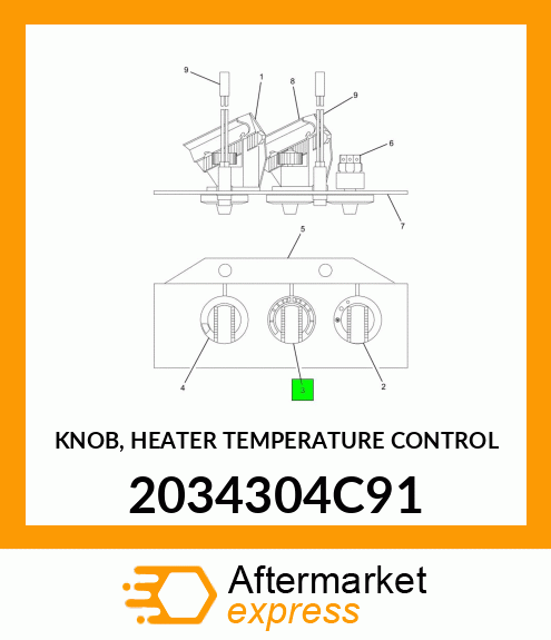 KNOB, HEATER TEMPERATURE CONTROL 2034304C91