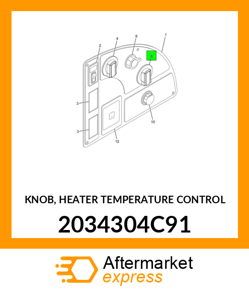 KNOB, HEATER TEMPERATURE CONTROL 2034304C91