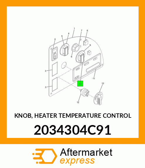 KNOB, HEATER TEMPERATURE CONTROL 2034304C91