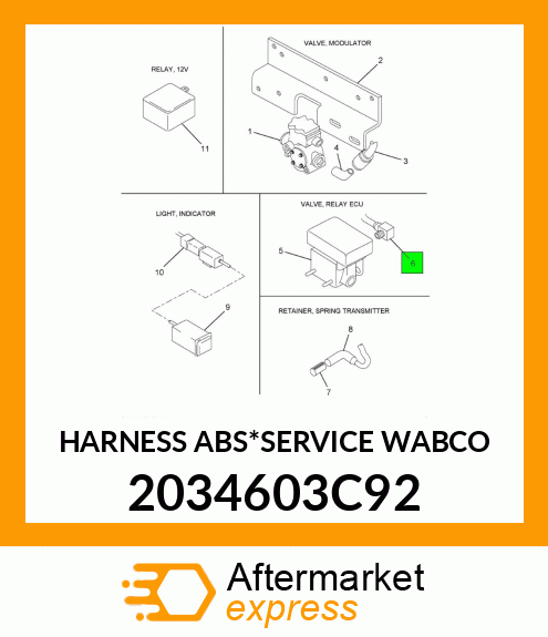 HARNESS ABS*SERVICE WABCO 2034603C92