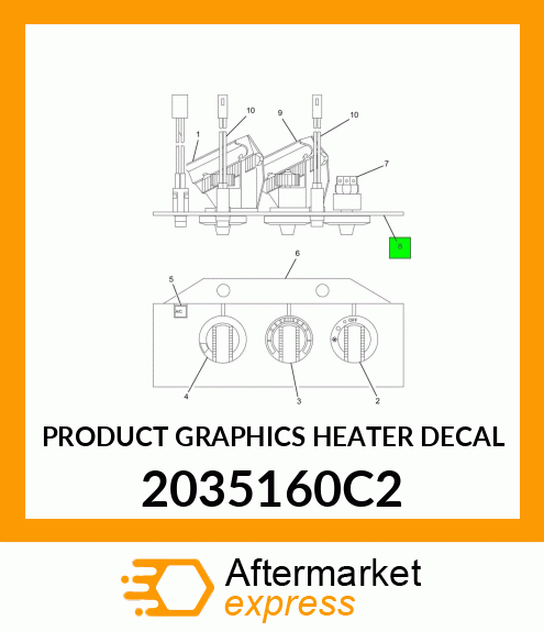 PRODUCT GRAPHICS HEATER DECAL 2035160C2