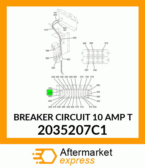 BREAKER CIRCUIT 10 AMP T 2035207C1