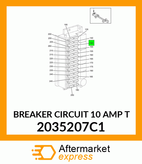 BREAKER CIRCUIT 10 AMP T 2035207C1