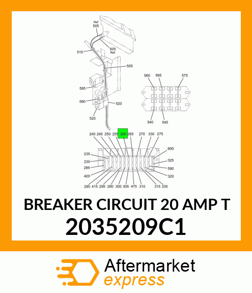 BREAKER CIRCUIT 20 AMP T 2035209C1