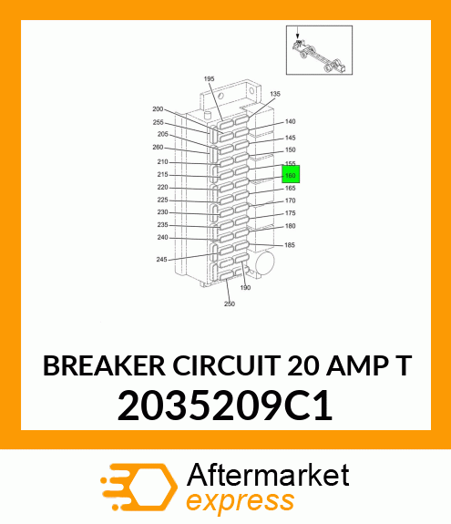 BREAKER CIRCUIT 20 AMP T 2035209C1