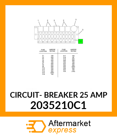 CIRCUIT- BREAKER 25 AMP 2035210C1