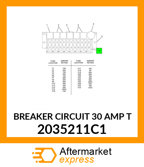 BREAKER CIRCUIT 30 AMP T 2035211C1