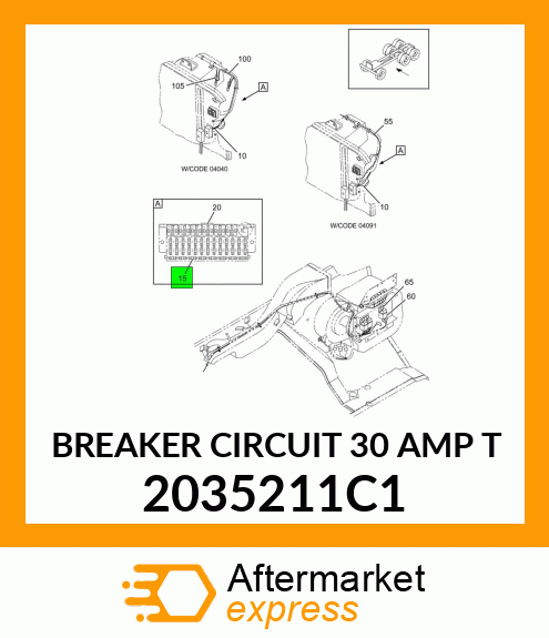 BREAKER CIRCUIT 30 AMP T 2035211C1