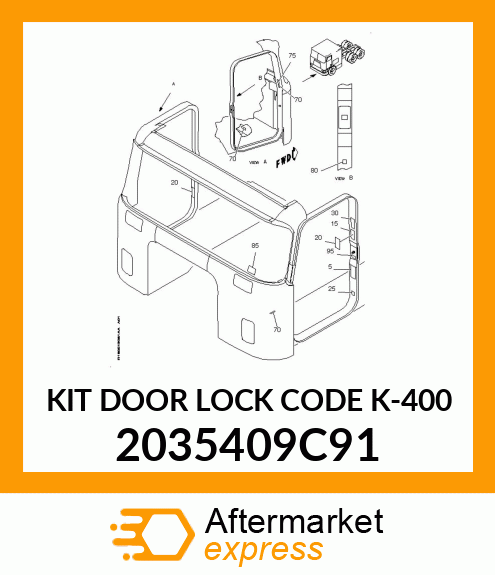 KIT DOOR LOCK CODE K-400 2035409C91