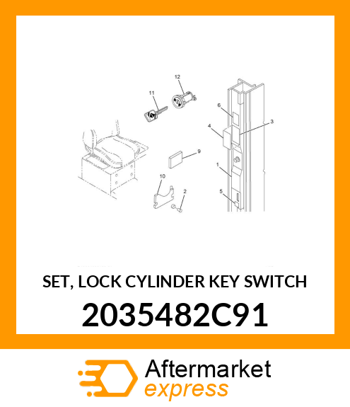 SET, LOCK CYLINDER KEY SWITCH 2035482C91