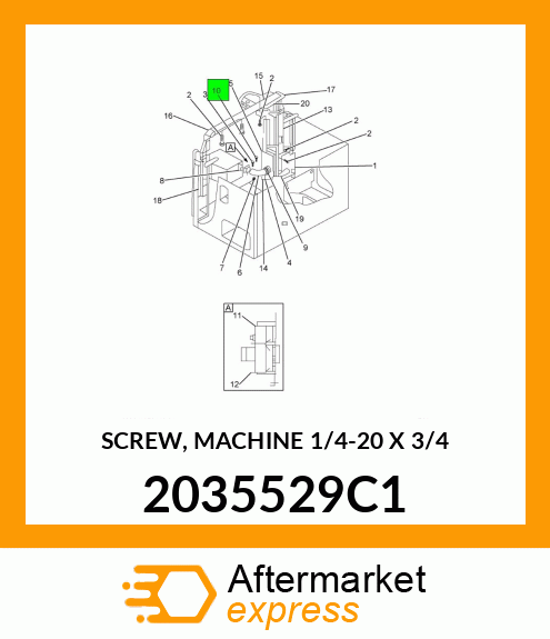 SCREW, MACHINE 1/4"-20 X 3/4" 2035529C1