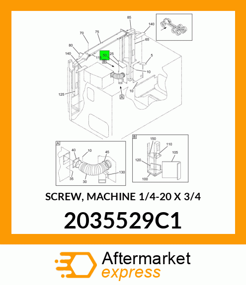 SCREW, MACHINE 1/4"-20 X 3/4" 2035529C1